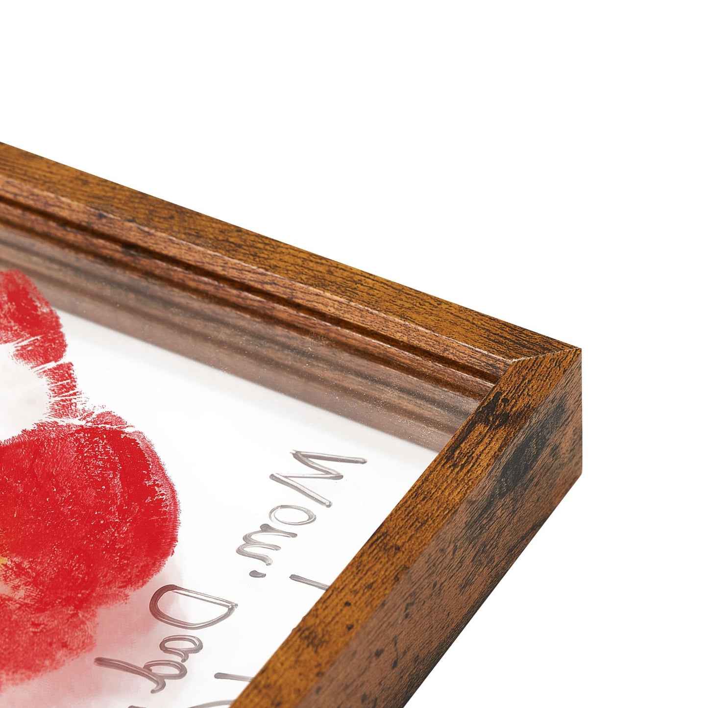 detail of handprint frame
