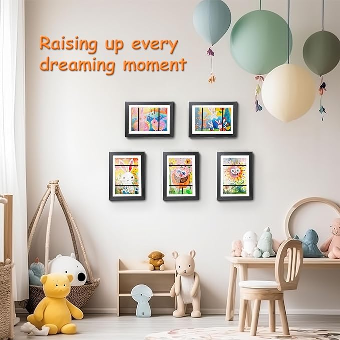 Kids Artwork Frames Changeable, 8.5 x 11 Inches Frames for Kids Artwork, Front Opening Picture Frames