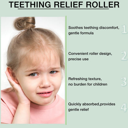 Teething Roller, Natural Teething Relief Roller for Babies - 2 Pack