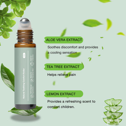 Teething Roller, Natural Teething Relief Roller for Babies - 2 Pack